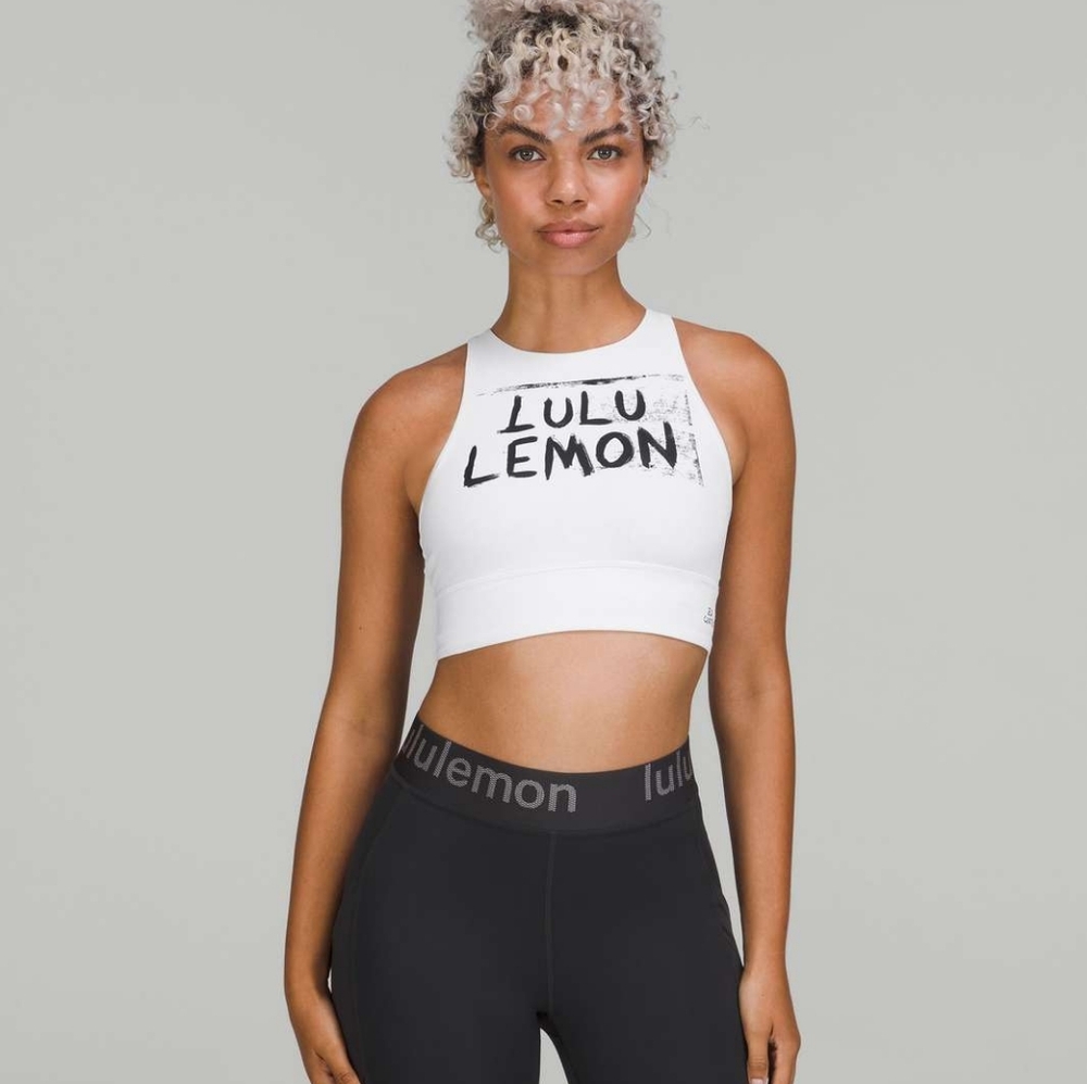 Lululemon Energy High-Neck Longline Bra *Medium Support, B–D Cups White
